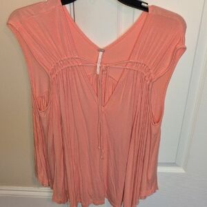 Free People Coral Sleeveless Blouse